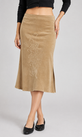 Mirabelle Printed Side-Split Maxi Skirt