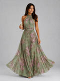 Rosalie Floral Halter Summer Maxi Dress