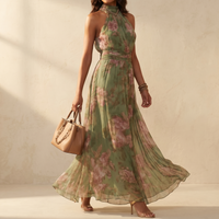 Rosalie Floral Halter Summer Maxi Dress - product image 6