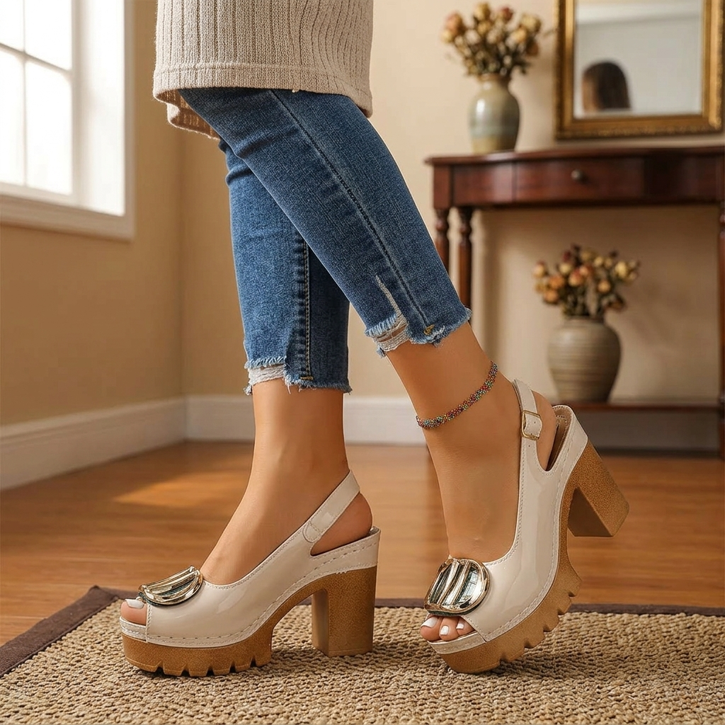 Floressa Buckle Platform Block-Heel Sandals - product image 3