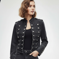 Demelza Decorative-Button Denim Jacket