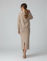 Winter Knitted Sweater & Skirt Set