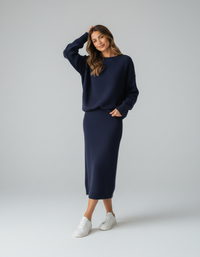 Winter Knitted Sweater & Skirt Set