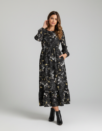 Ilona Floral Long-Sleeve Maxi Dress
