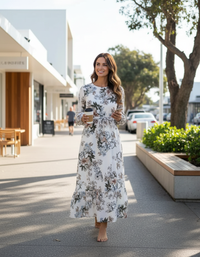 Ilona Floral Long-Sleeve Maxi Dress
