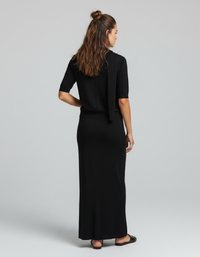 Kira Three-Piece Knit Top, Headscarf & Skirt Set