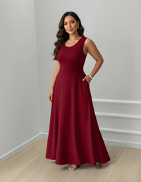 Nerissa Tie-Back V-Neck Maxi Dress
