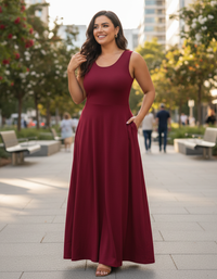 Nerissa Tie-Back V-Neck Maxi Dress