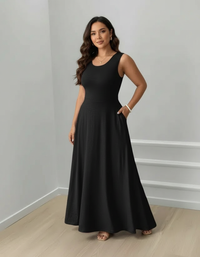 Nerissa Tie-Back V-Neck Maxi Dress