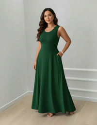 Nerissa Tie-Back V-Neck Maxi Dress