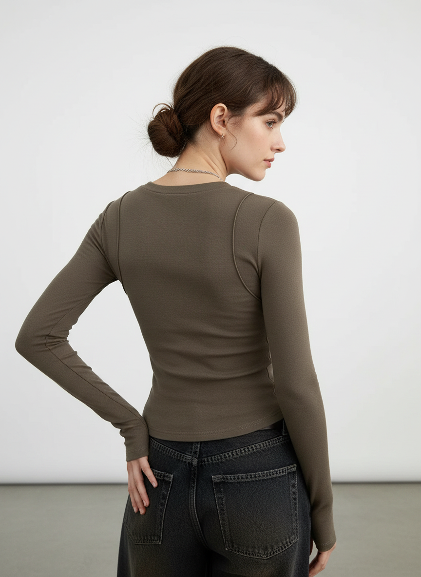 Orelia Soft-Touch Round-Neck Top