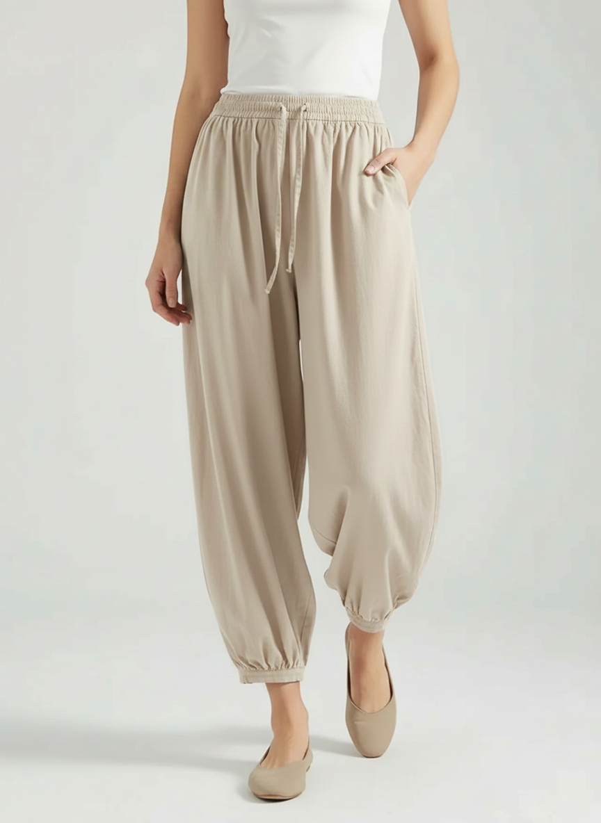 Arletta Cropped Harem Trousers