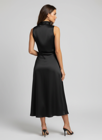 Kiana Satin-Look Sleeveless Evening Maxi Dress