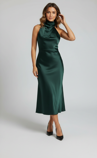 Kiana Satin-Look Sleeveless Evening Maxi Dress