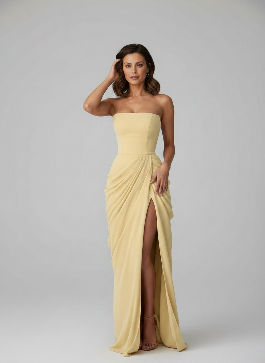 Isadora Satin-Look Spaghetti-Strap Maxi Dress