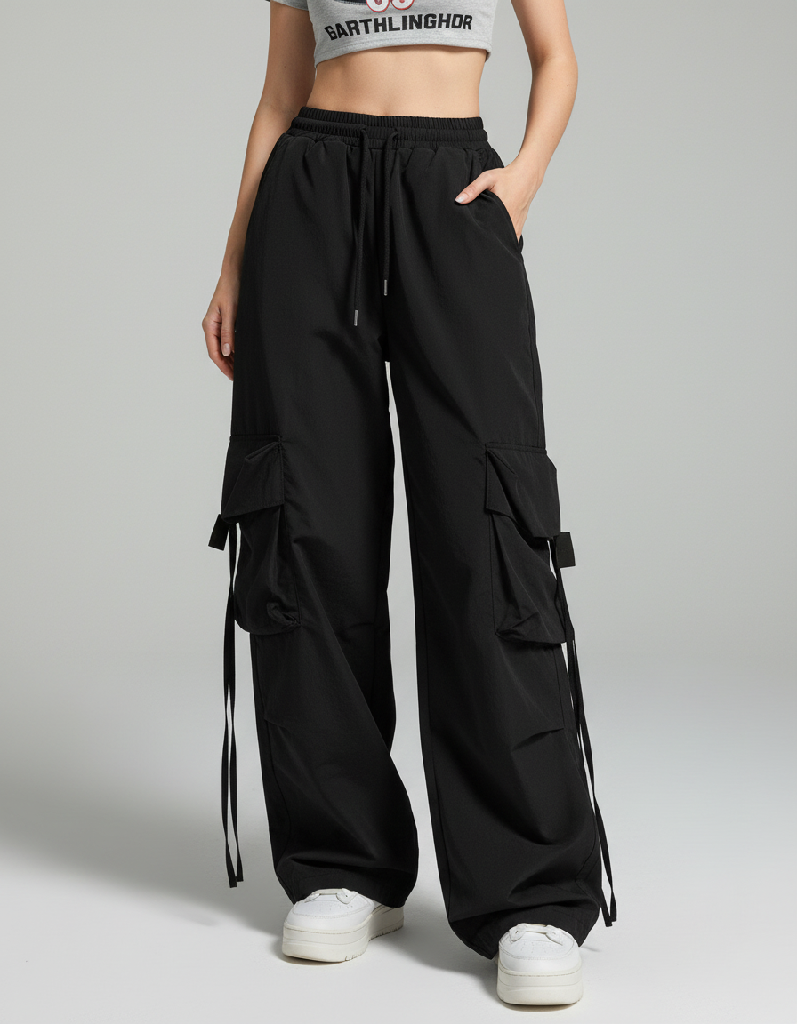 Ainsley Drawstring Baggy Jogger Trousers