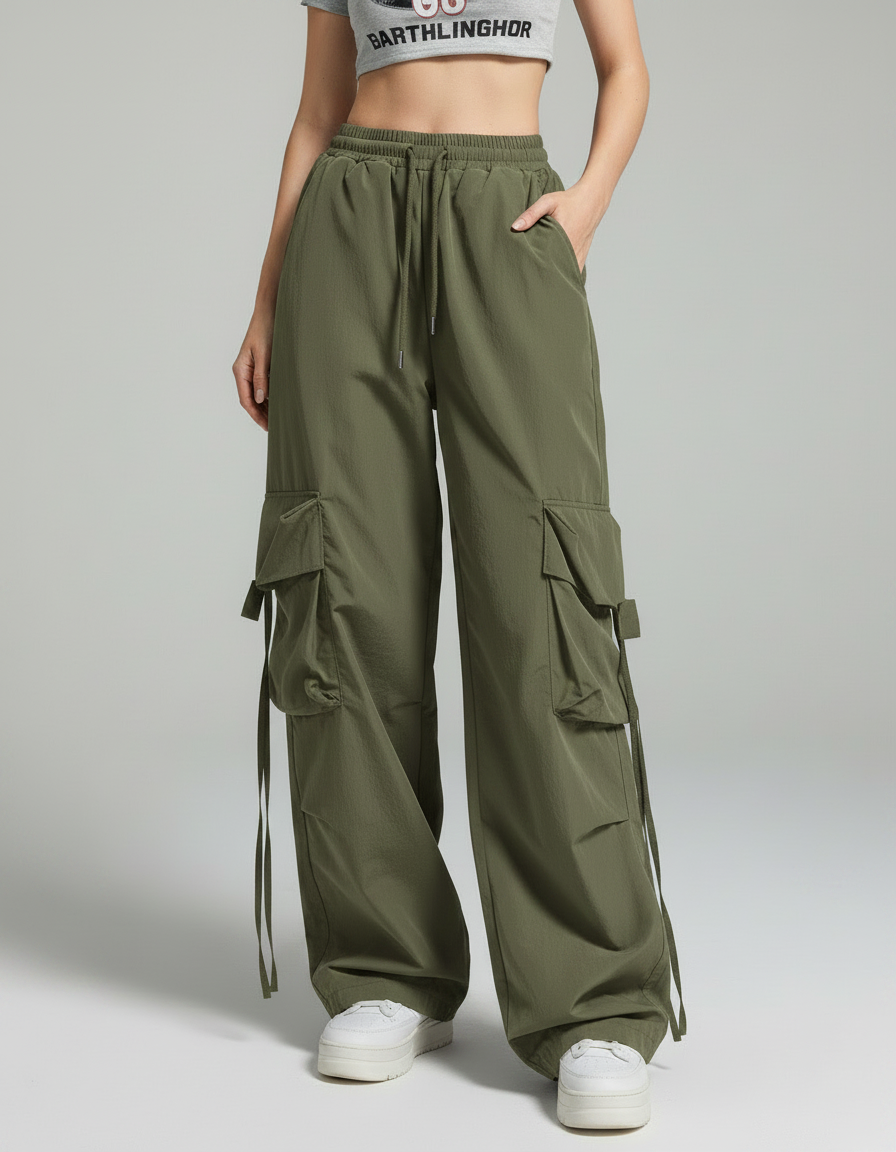 Ainsley Drawstring Baggy Jogger Trousers