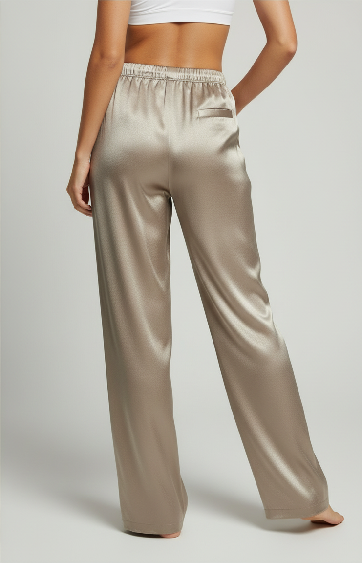 Clarisse High-Waist Straight-Leg Trousers