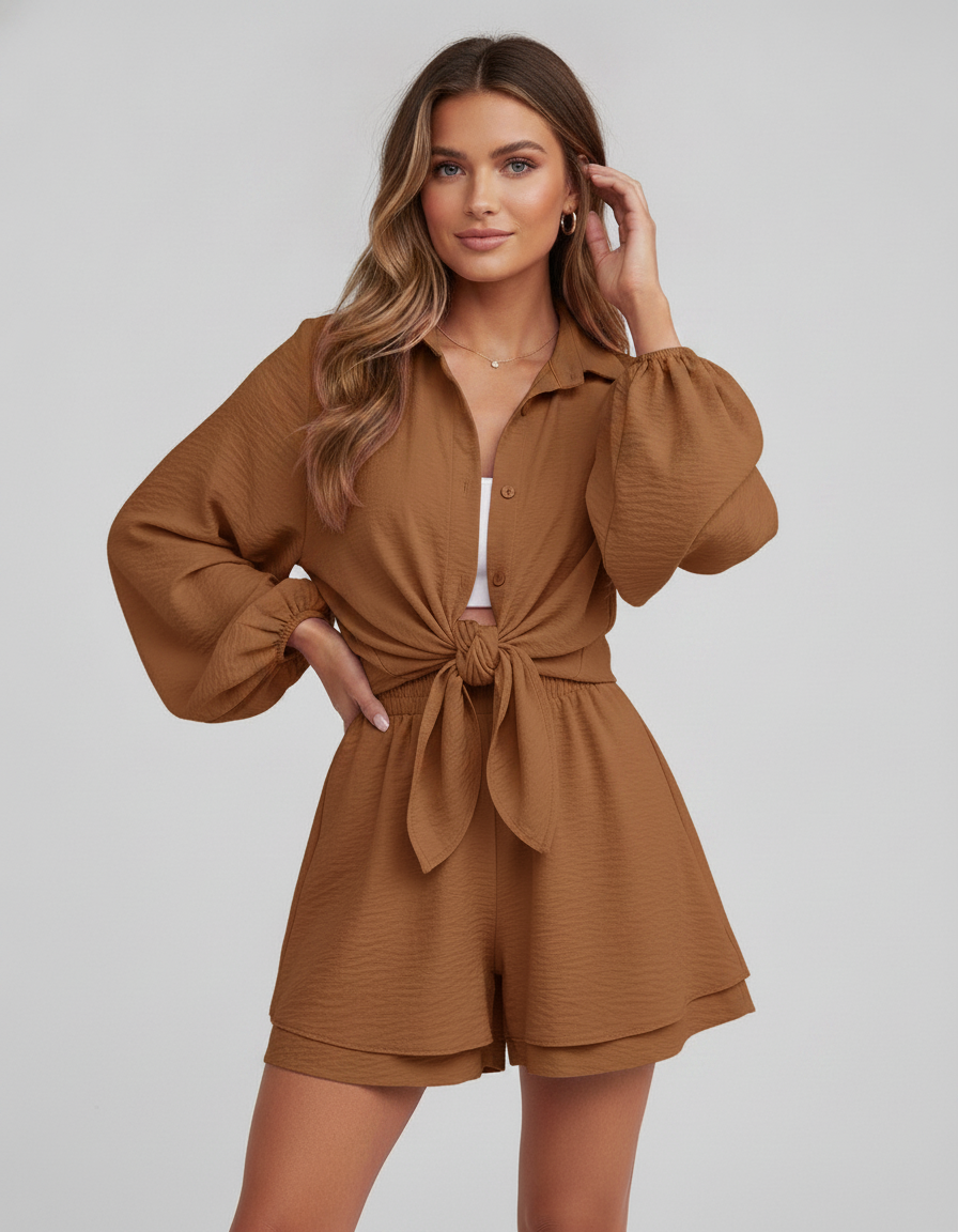 Thalia Relaxed Top & Shorts Set