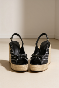 Bellamy Woven Platform Wedge Sandals