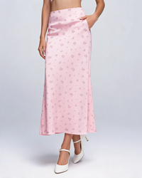 Maristella Printed Contrast-Patchwork Maxi Skirt