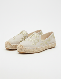 Neoma Floral Espadrille Platform Flats