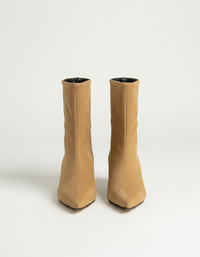 Basma Pointed-Toe Low-Heel Ankle Boots