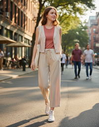 Elenora Ankle-Length Wide-Leg Trousers