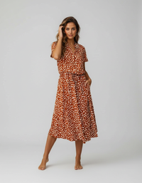 Araminta Floral Belted Shirt Maxi Dress