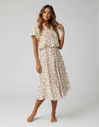 Araminta Floral Belted Shirt Maxi Dress