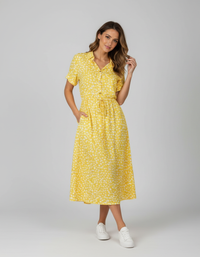 Araminta Floral Belted Shirt Maxi Dress