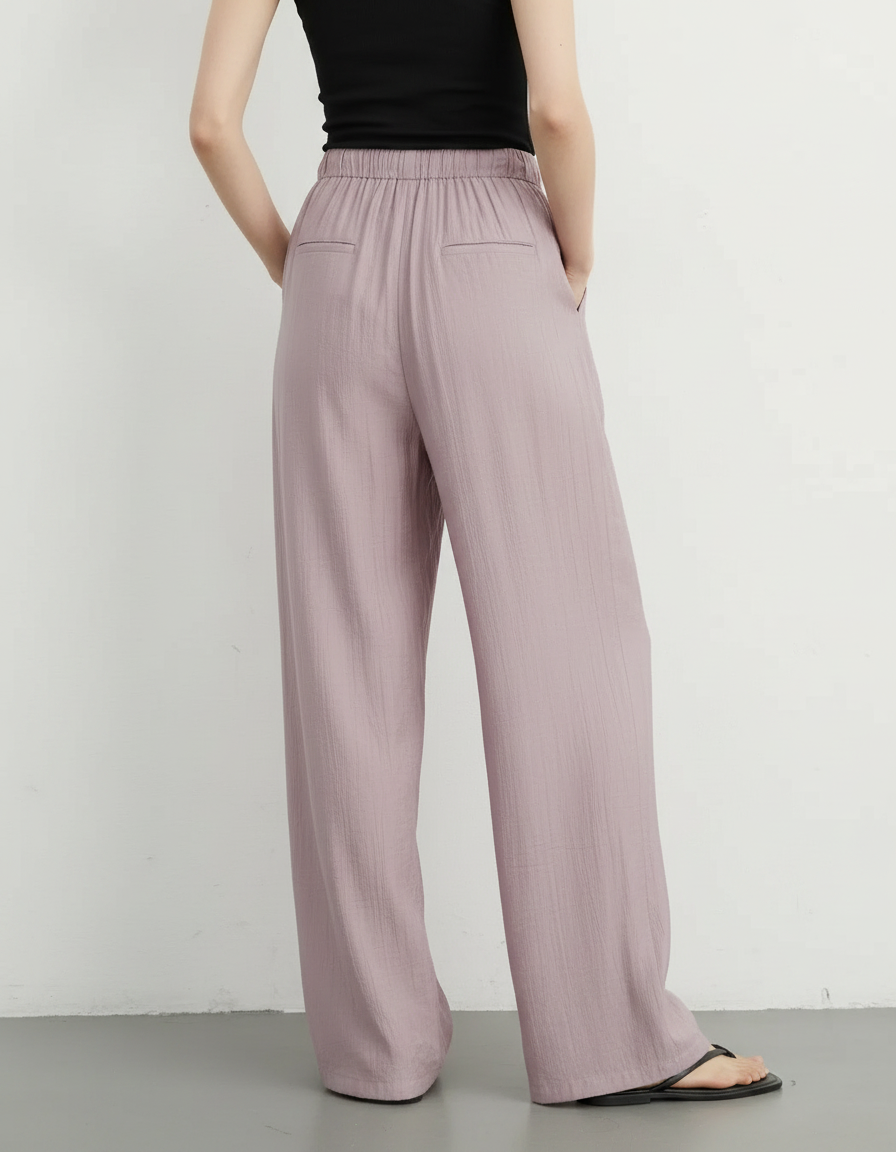 Carmela High-Waist Wide-Leg Trousers