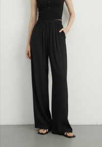 Carmela High-Waist Wide-Leg Trousers