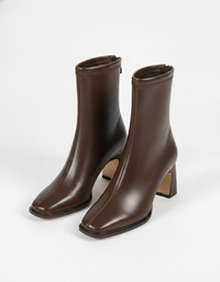 Felicia Square-Toe Block-Heel Ankle Boots