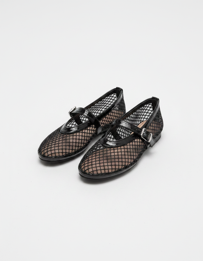 Alastriona Mesh Round-Toe Ballet Flats