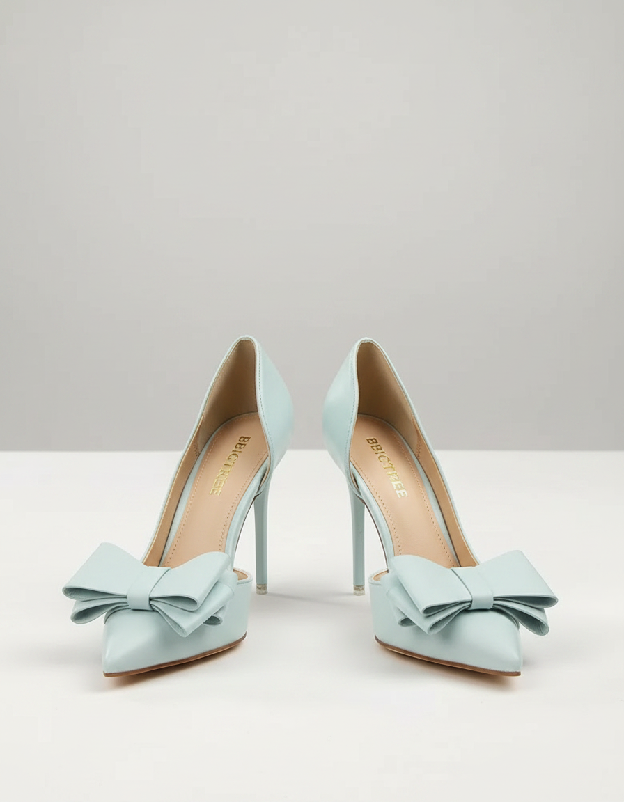 Celiana Bow Pointed-Toe Stiletto Pumps