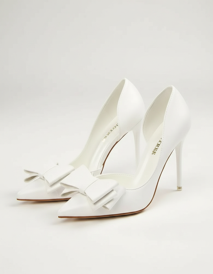 Celiana Bow Pointed-Toe Stiletto Pumps