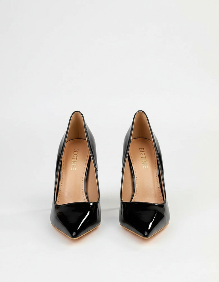 Fioyne Patent-Look Pointed-Toe High-Heel Pumps