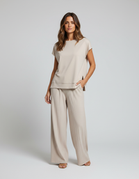 Fioette Knit Vest & Wide-Leg Trouser Set