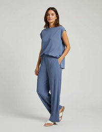 Fioette Knit Vest & Wide-Leg Trouser Set