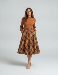 Freya Knit Lantern-Sleeve Top & Maxi Skirt Set