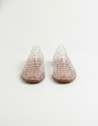 Fioia Transparent Mesh Jelly Flat Sandals