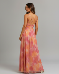 Teodora Multicolour V-Neck Slip Maxi Dress