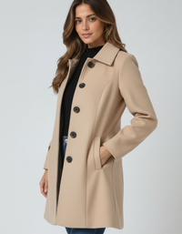 Nives Single-Breasted Long Winter Coat