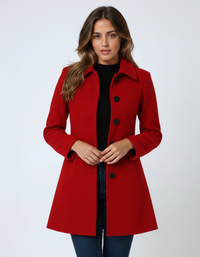 Nives Single-Breasted Long Winter Coat