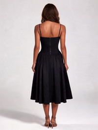 Celandine Sweetheart Corset Midi Dress