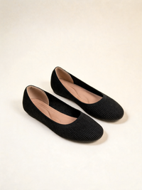 Vittoria Bow-Detail Round-Toe Ballet Flats