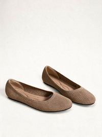 Vittoria Bow-Detail Round-Toe Ballet Flats