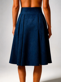 Carmina Pleated A-Line Midi Skirt & Petticoat Options
