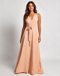 Ghislaine Chiffon V-Neck Wrap Maxi Dress
